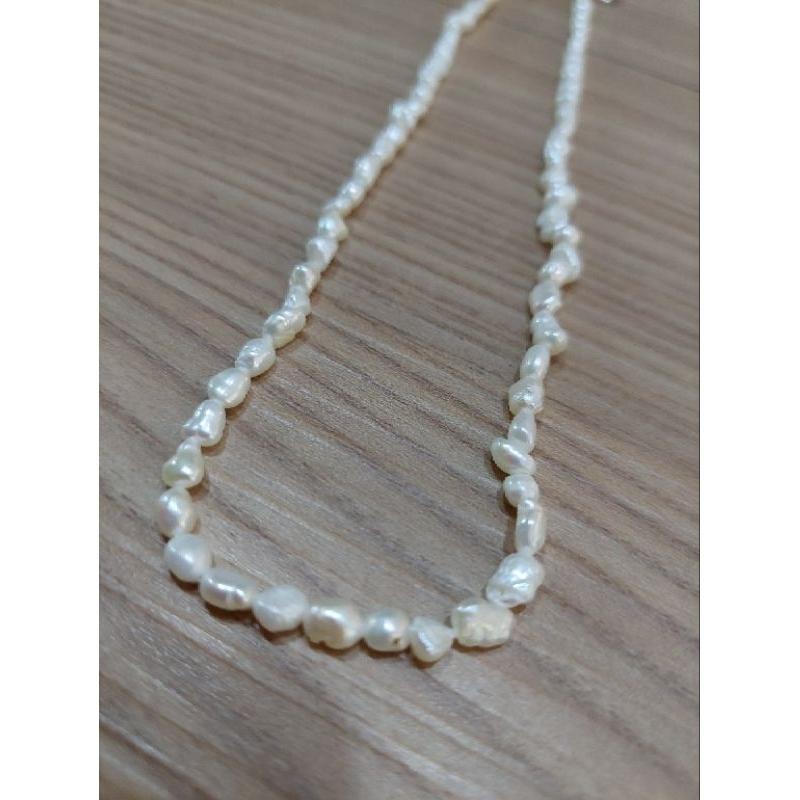 法式復古天然不規則珍珠項鍊 新款簡約輕奢小眾氣質頸鍊 ins網紅項鍊-細節圖2