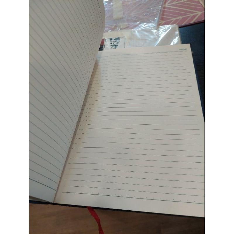 深藍色高品質【NOTE BOOK 】活頁橫線筆記本16K-細節圖3