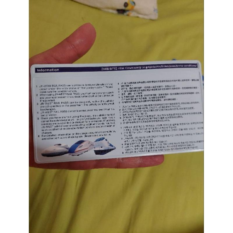 日本JR WEST RAIL PASS 火車迷電車塑膠車票保護套-細節圖2