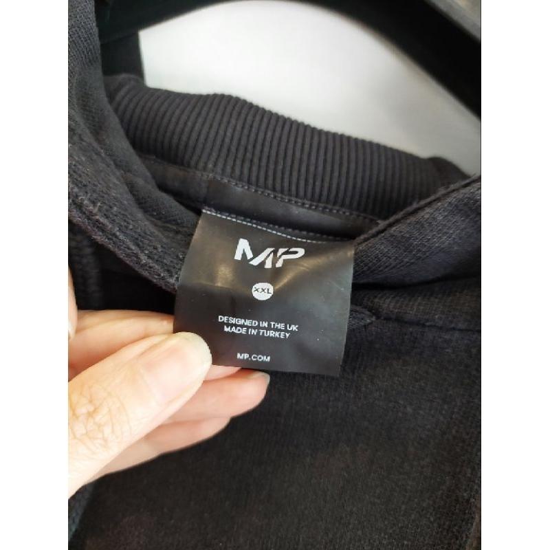 MP my protein 正品黑色連帽帽T有口袋長袖上衣健身服飾 機能 修身XXL-細節圖3
