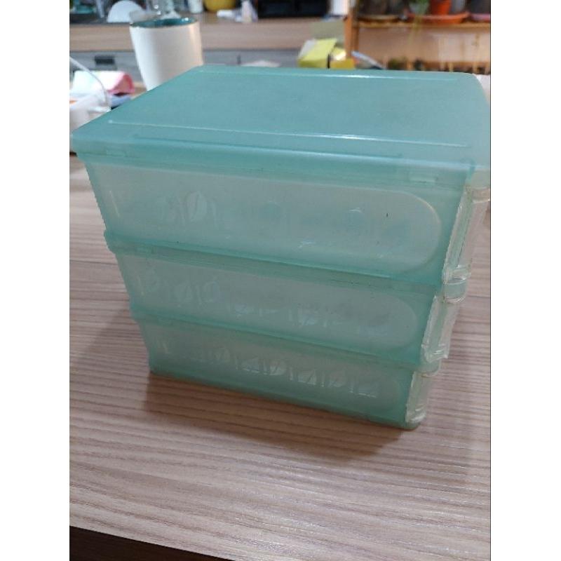 ❤佳斯捷 彩色精靈三層收藏盒綠色可愛貓咪 小物收納 迴紋針收納 訂書針收納 台灣製-細節圖2