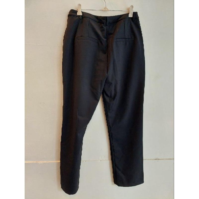 MEIER Q 上班黑色百搭長褲薄涼雪紡感黑褲M-細節圖3