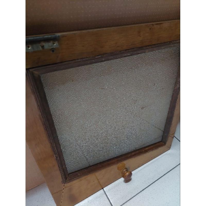 古早櫥櫃玻璃門片櫃子片毛玻璃花玻璃片兩片-細節圖2