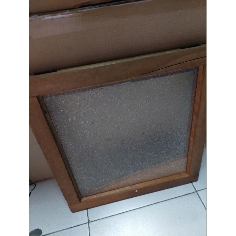 古早櫥櫃玻璃門片櫃子片毛玻璃花玻璃片兩片-細節圖3