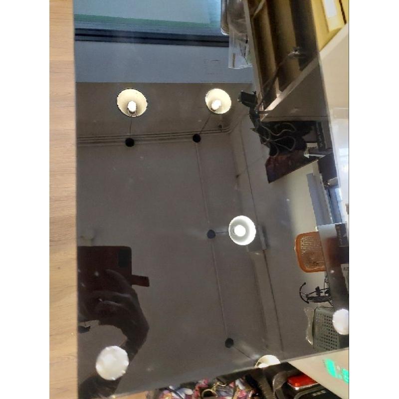 展藝黑色音響電視架擴大機播放機三層強化玻璃收納架110×40cm-細節圖3