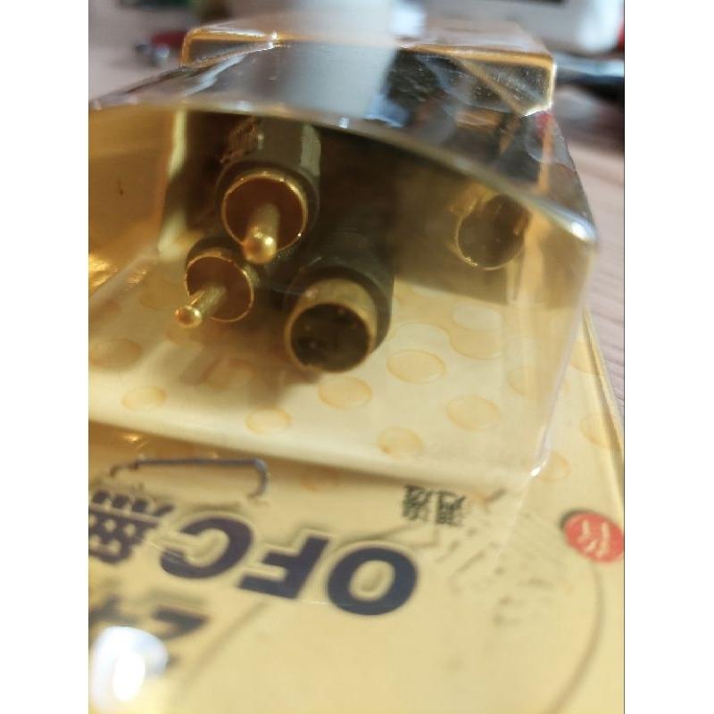 KOKA 24K鍍金頭迷你AV信號連接線AA-215G 3.5mm av鍍金插頭3x梅花鍍金插頭 1.8M-細節圖3