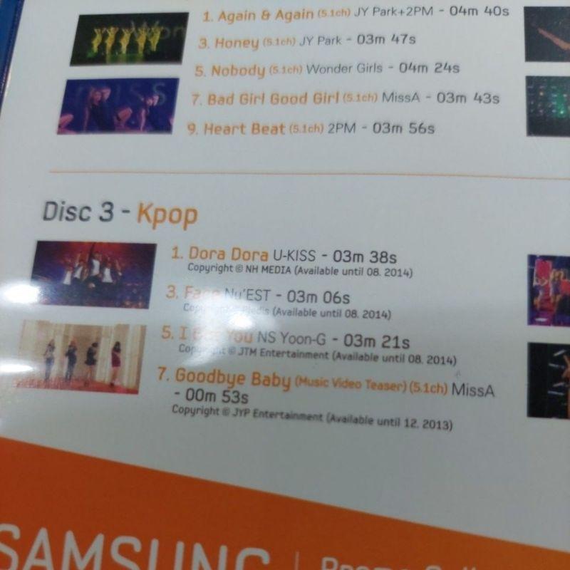 Samsung TV 3D Blu-ray disc Vol.2 三星3D 藍光dvd 演唱會音樂會韓流行歌展示片三片入-細節圖3