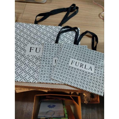 FURLA 名牌精品禮品袋手提袋購物袋包裝手提袋紙袋