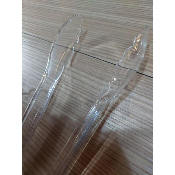 塑膠夾 夾子 麵包夾 加厚PC食品夾塑膠夾子廚房麵包夾蛋糕夾自助餐夾透明白色麻辣燙夾-細節圖2