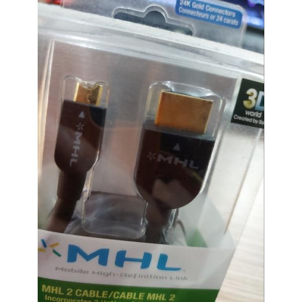 SONY索尼 MHL 手機轉HDMI 接頭 2公尺傳輸線｜DLC-MB20｜傳輸線-細節圖4
