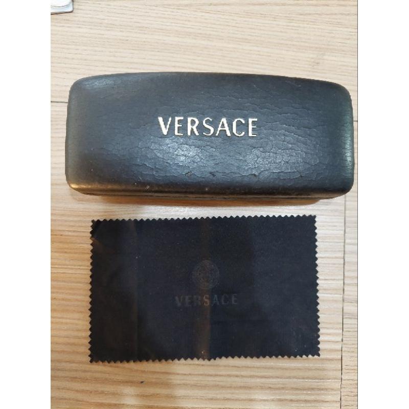 正品VERSACE 凡賽斯黑色眼鏡盒加眼鏡擦紗布-細節圖2