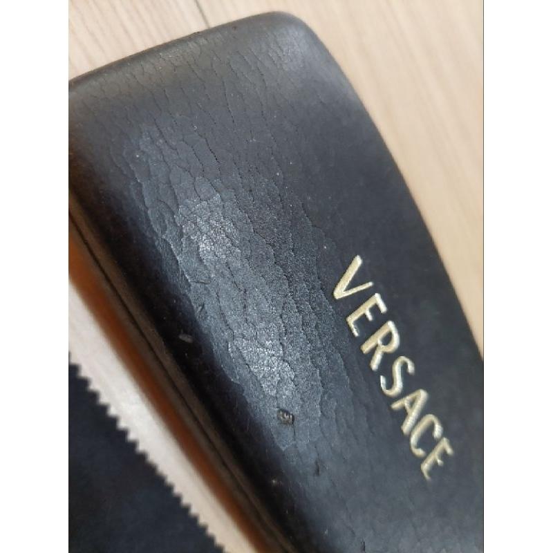 正品VERSACE 凡賽斯黑色眼鏡盒加眼鏡擦紗布-細節圖3