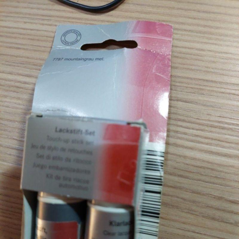 德國製原裝進口 MERCEDES-BENZ賓士 補漆筆 點漆筆 標準漆 原漆色號787 山灰色 車用-細節圖2
