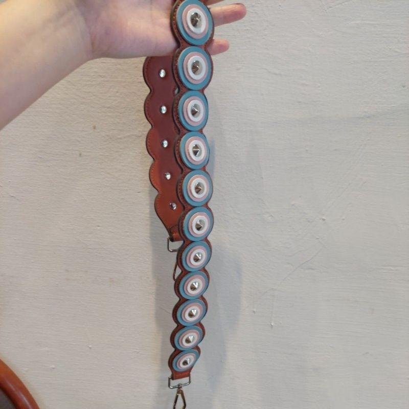 圓圈彩色皮革可愛腰帶鉚釘 S／M可-細節圖2