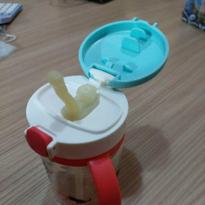 日本 RICRELL吸管(直飲)小貓咪學習把手冷水杯200ml-細節圖3