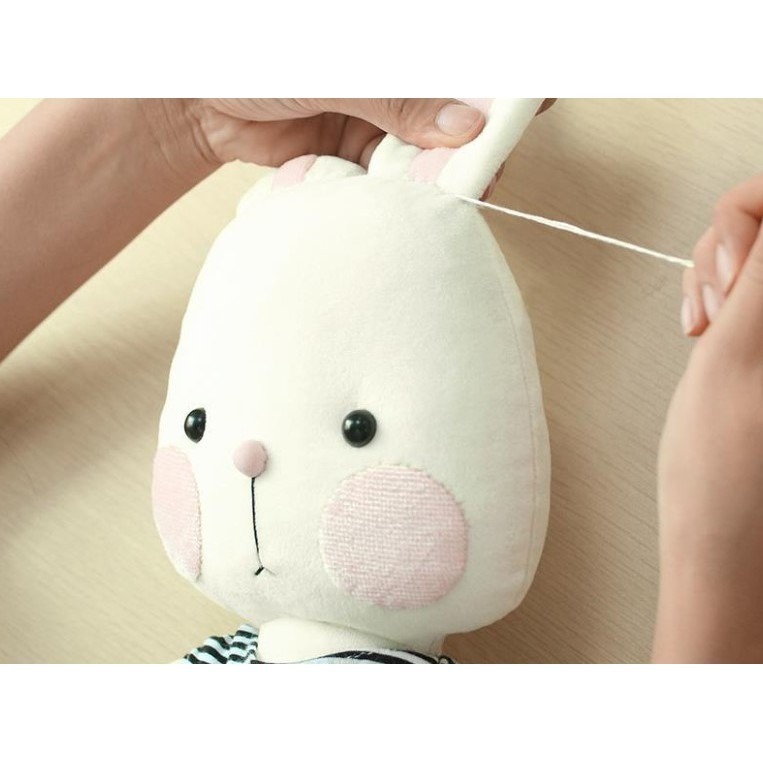 兔兔布偶 diy 兔玩偶 手工 交換禮物 娃娃-Fun手作-細節圖5