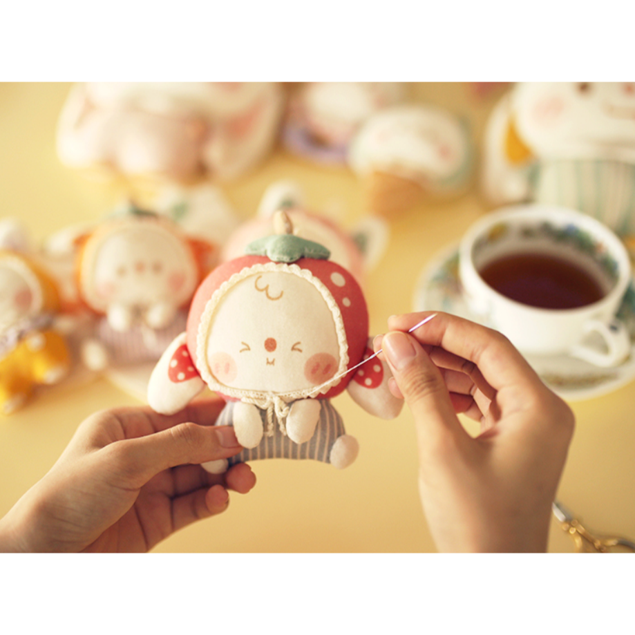 手工布藝玩偶 手縫的 填充 毛絨玩具 水洗不退色-Fun手作-細節圖3