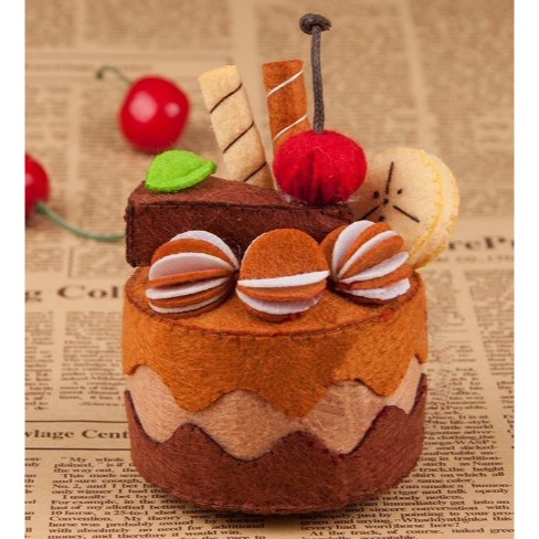 不織布 扮家家酒 安全玩具 DIY甜美蛋糕   材料包 手作裝飾 —-Fun手作-細節圖3