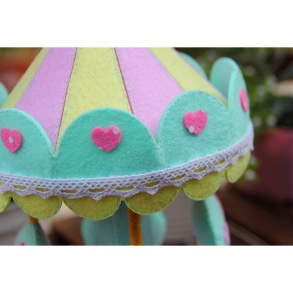 Diy材料 手作  八音盒音樂鈴  會旋轉小象  卡通不織布–Fun手作-細節圖8