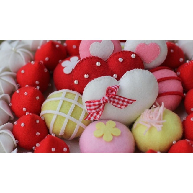 手工藝 布藝 材料包 圓形生日蛋糕不織布 收納盒-Fun手作-細節圖3