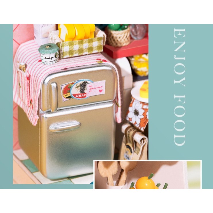 微縮模型  廚房  袖珍屋  模型 防塵罩 -Fun手作-細節圖2