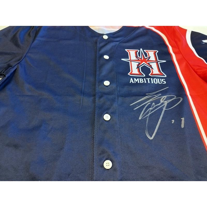 【小群收藏家】🔥大谷翔平簽名球衣-已絕版-日職火腿隊-日本黑武士-漂亮親簽-細節圖3