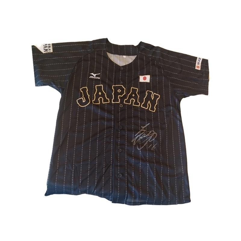 【小群收藏家】🔥大谷翔平簽名球衣-已絕版-日職火腿隊-日本黑武士-漂亮親簽-細節圖7
