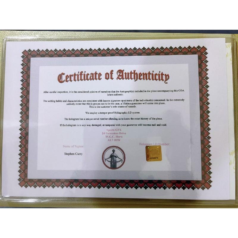 【小群收藏家】🔥庫里-Stephen Curry-認證親筆簽名相片-漂亮親簽-簽名-球員卡NBA-細節圖2