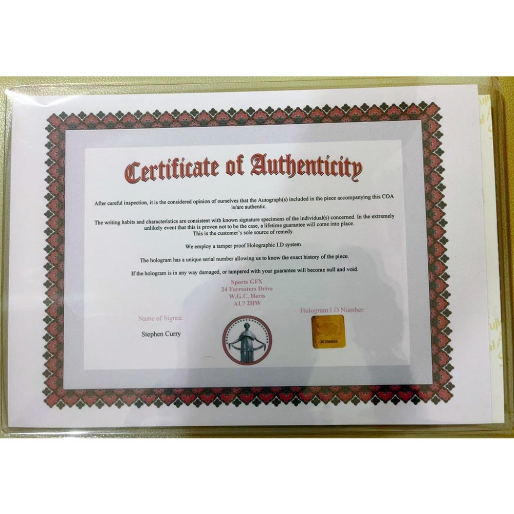 【小群收藏家】🔥庫里-Stephen Curry-認證親筆簽名相片-NBA漂亮親簽-簽名-球員卡-細節圖2