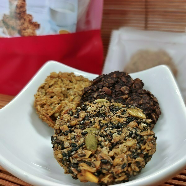 饗纖堅果燕麥脆片(芝麻+可可+原味)禮盒-細節圖2