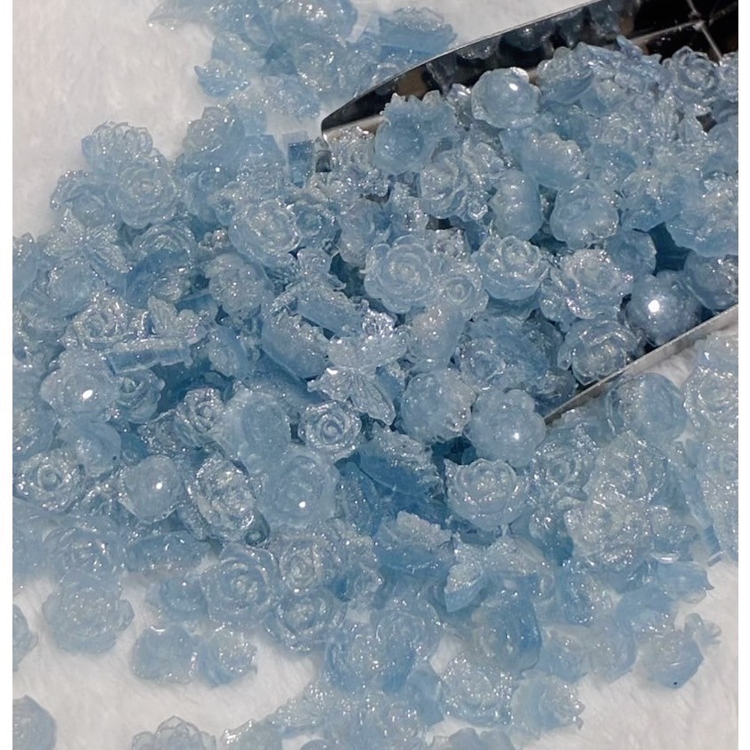 樹脂花 滴膠材料 仿真雕花 美甲 美甲材料 微型造景 佈置 陳列 陳列道具 奶油膠 uv膠-細節圖2