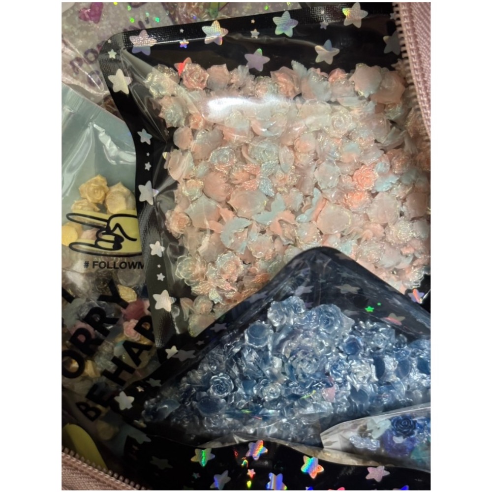 隨機盲出 有券快上車！ 仿真雕花 樹脂花 美甲材料 DIY材料 手作材料 奶油膠 uv膠 滴膠-細節圖2