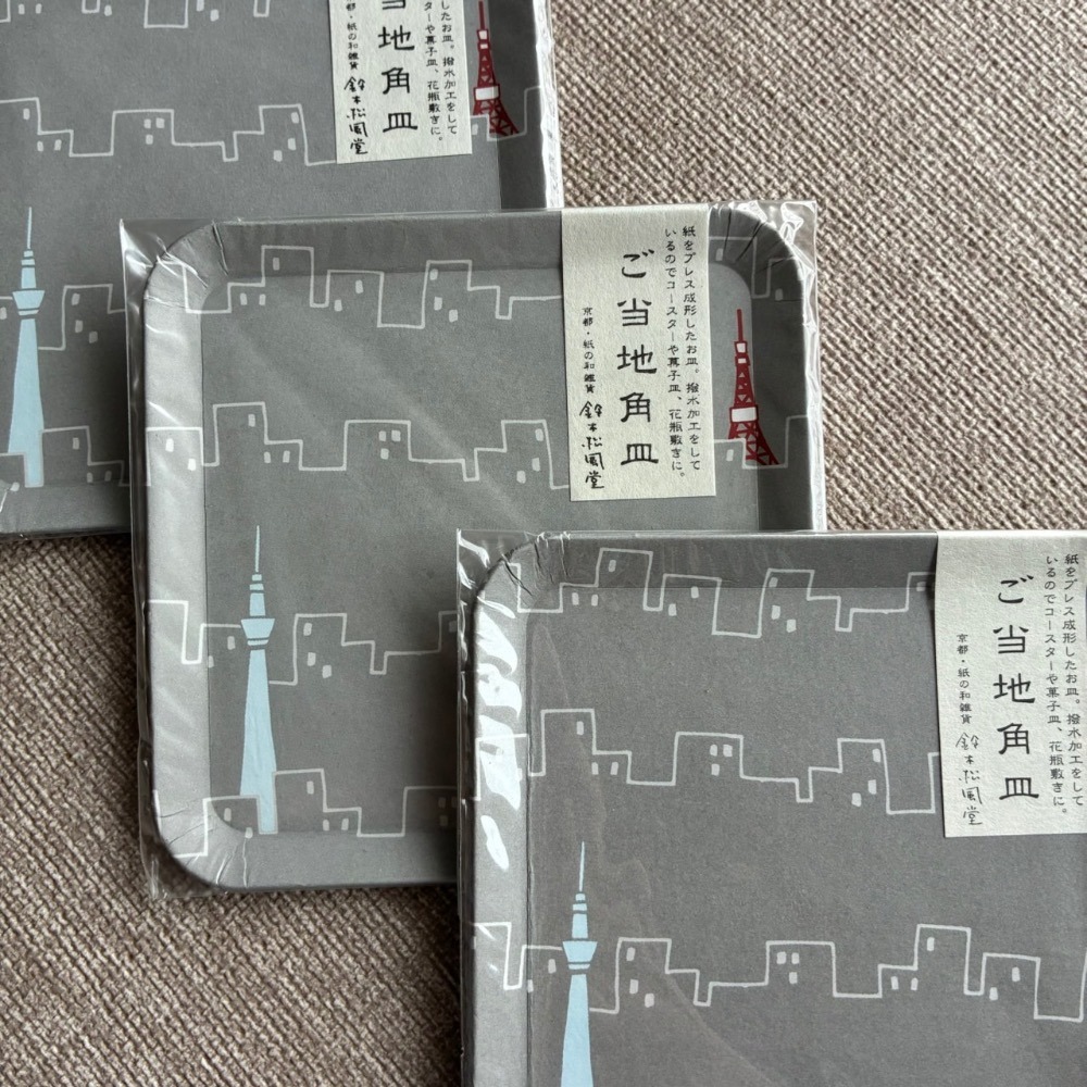 鈴木松風堂 ［特別款］ 京都系列 當地系列  京都和紙工藝 角皿 紙製-規格圖11