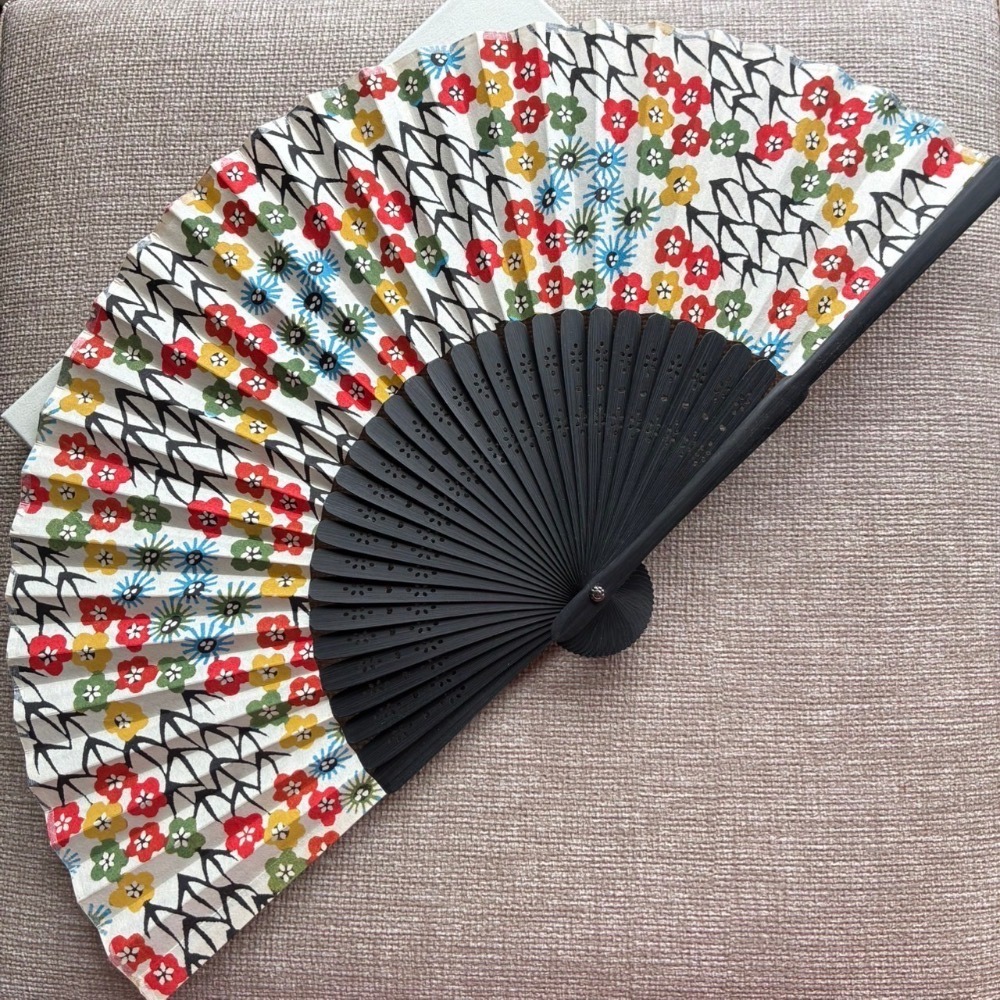 鈴木松風堂 [型染扇子] 型染和紙 京都和紙工藝品 紙製 夏日必備 紙扇-規格圖7