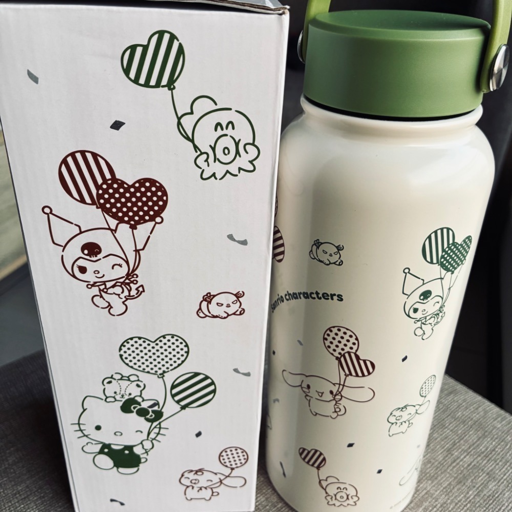 大容量保溫杯 三麗鷗 正版 可手提保溫杯  夢時代 統一 來店禮 三麗鷗 大容量 保溫杯 水壺-細節圖3