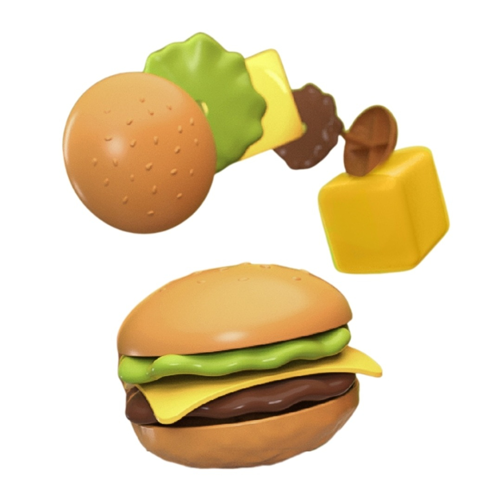 兒童迷你速食店套組71PCS✵ 飲料咖啡機/炸雞/漢堡/薯條/雞塊/冰淇淋/收銀機/兒童家家酒套組-細節圖6