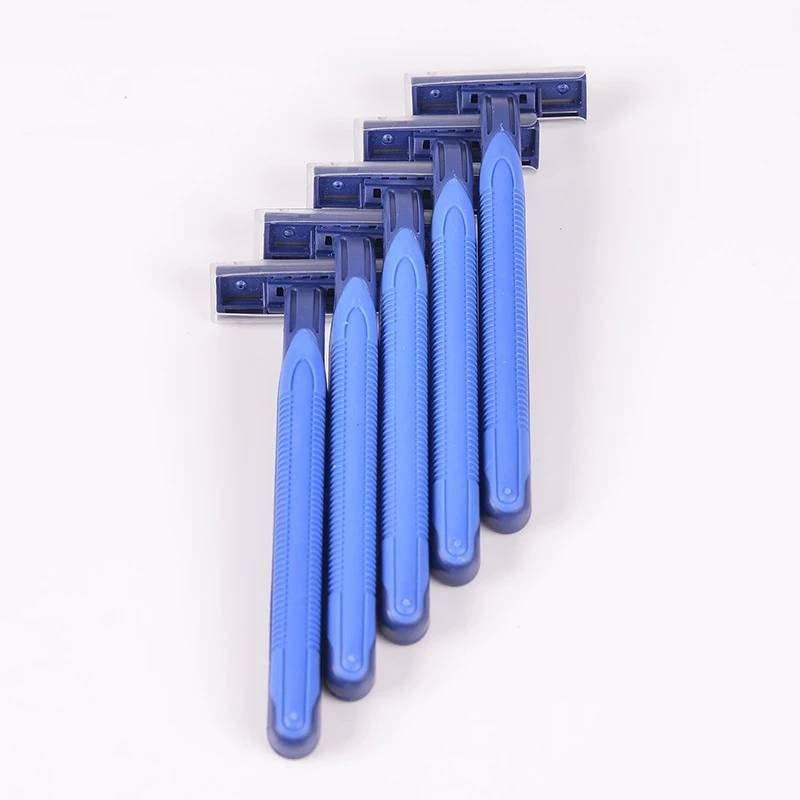 雙層廣角輕便 刮鬍刀 5入/包 輕便刀 除毛刀 簡易便攜設計 碳鋼鋒利刀片 輕鬆刮除毛髮鬍鬚-細節圖2