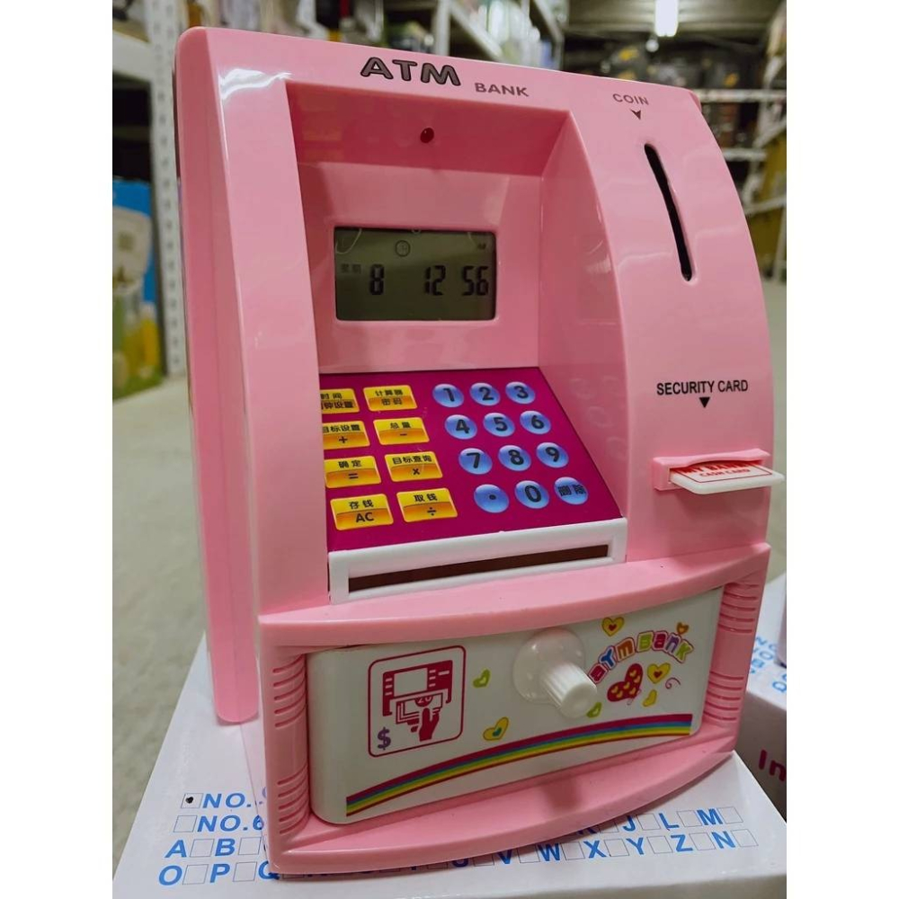 仿真ATM存款機仿真ATM自動提款機迷你ATM提款玩具送電池3顆- 泡泡糖- iOPEN Mall