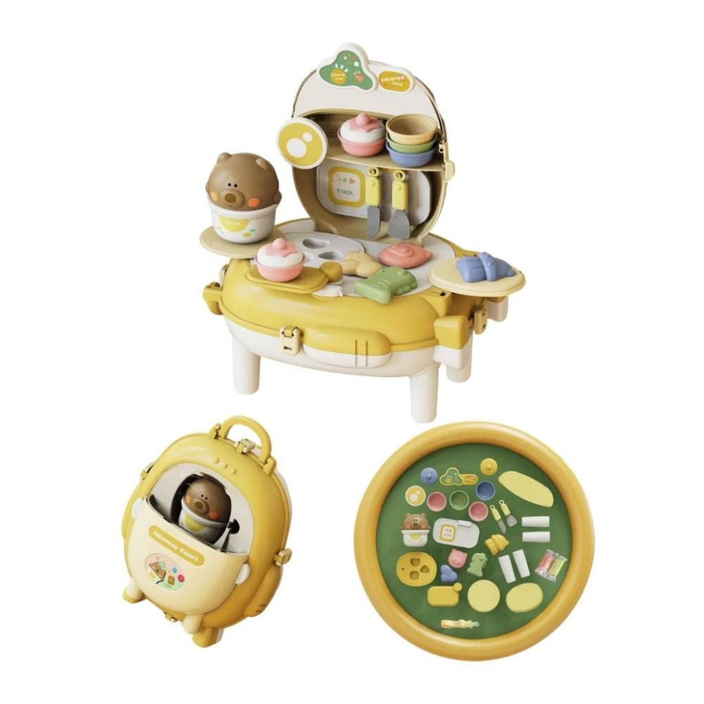 小熊過家家酒背包 二合一五款包包套組 醫護/烹飪/烘焙/美妝/太空之旅/兒童化妝包/廚房玩具背包-細節圖6