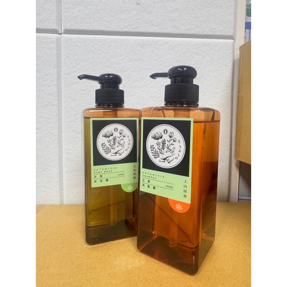上山採藥艾草洗髮精沐浴精600ml-規格圖1