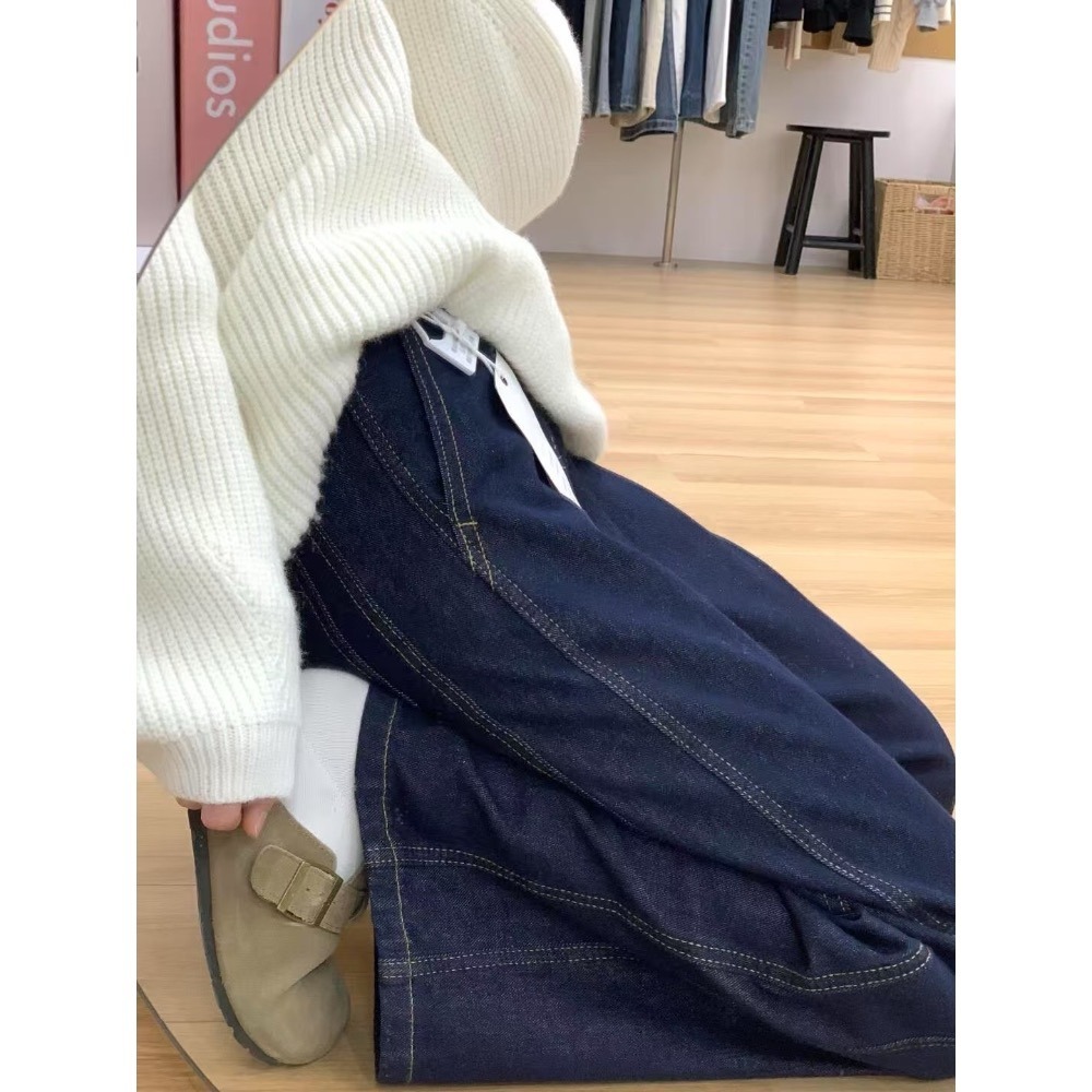 55011 垂感闊腿牛仔寬褲-細節圖3