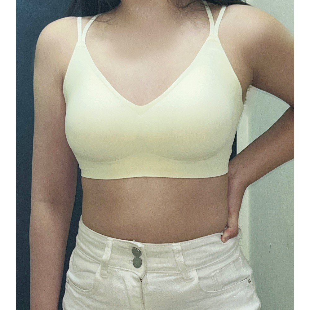 2371 美背交叉雙肩帶蠶絲內衣-細節圖3