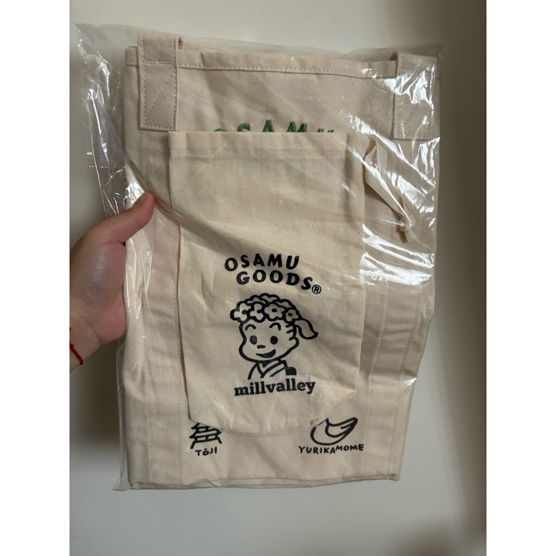 現貨  |  Osamugoods 刺繡 京都元素 純棉大容量 提袋 帆布袋 托特包 附收納袋 JILL CAT-細節圖5