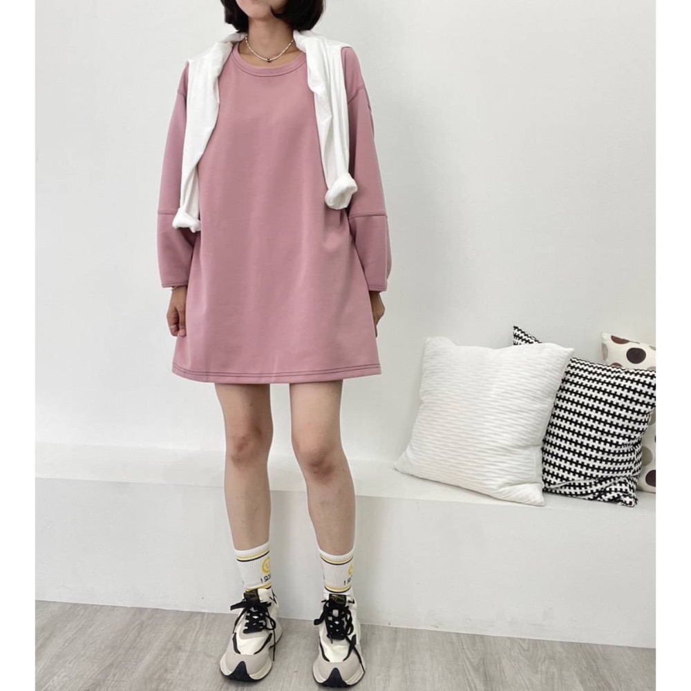 M Heart。韓製🇰🇷 袖車線長版上衣-細節圖2