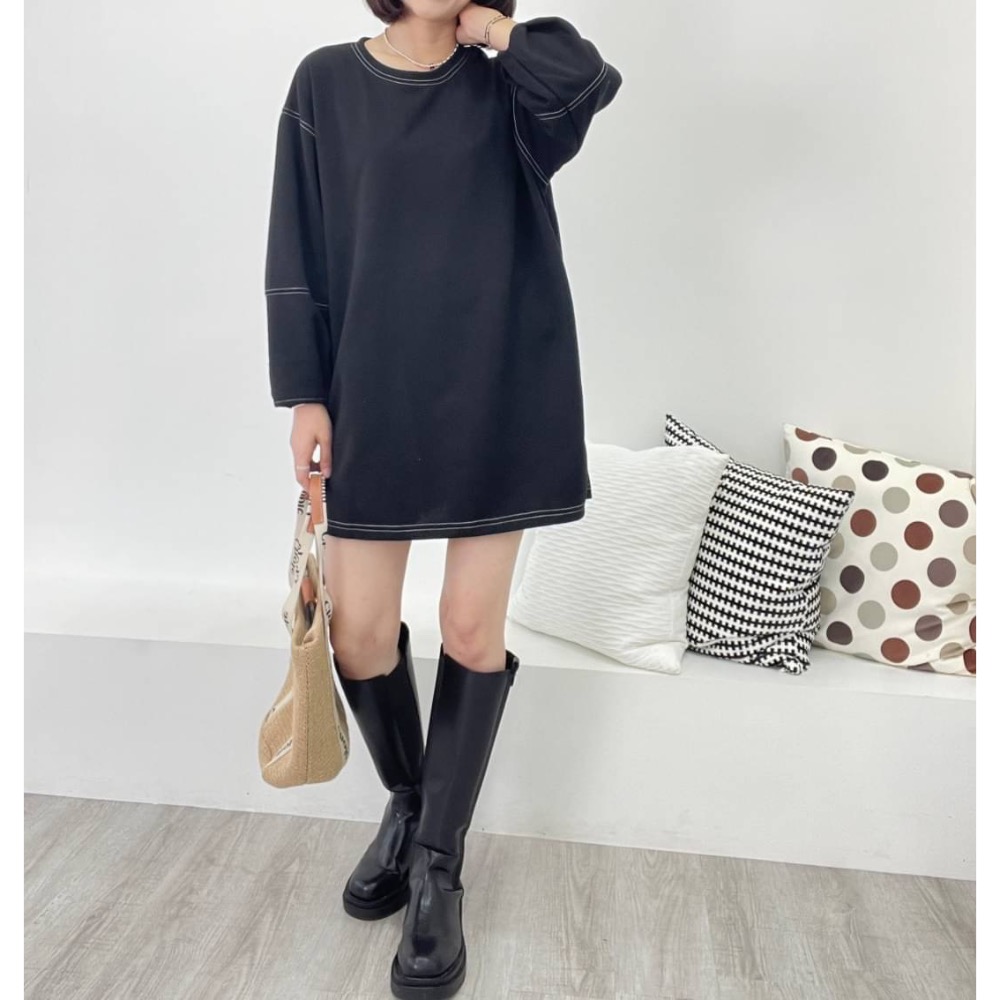 M Heart。韓製🇰🇷 袖車線長版上衣-細節圖7