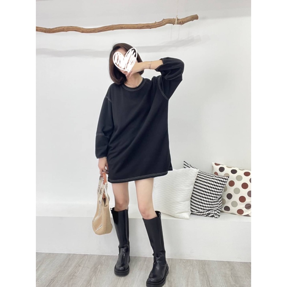 M Heart。韓製🇰🇷 袖車線長版上衣-細節圖8