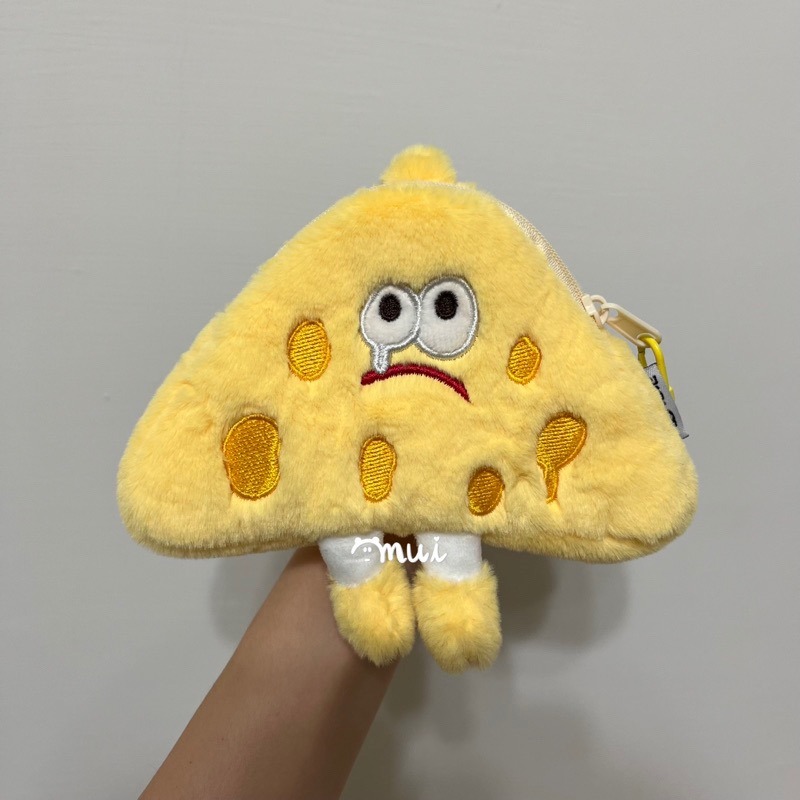 【mui選物♡現貨】哭哭起司零錢包🧀️附登山扣&掛繩 掛脖包 乳酪零錢包-規格圖9