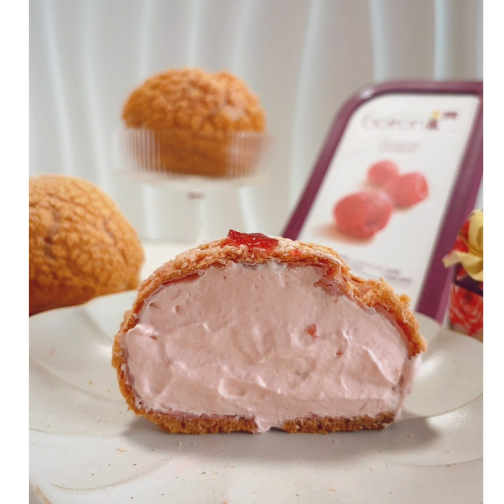 脆皮泡芙-玫瑰覆盆莓（一盒6入）-細節圖3