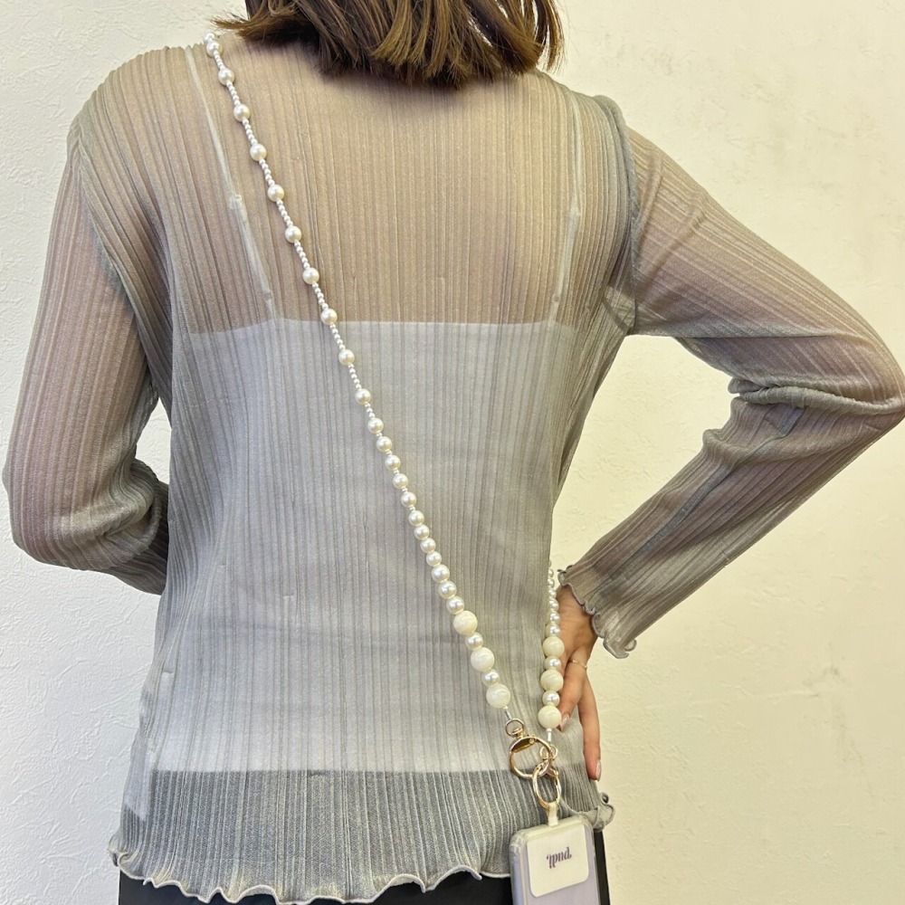 ♥微小市集∞♥現貨/日本進口高質感PUDI手工串珠手機繩/媽媽必備/掛繩/長鏈（PUD030）-細節圖3