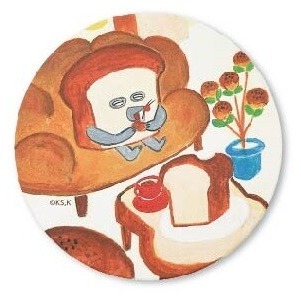 ♥微小市集∞♥現貨/日本 新商品~正版麵包小偷吸水杯墊/パンどろぼう-規格圖3